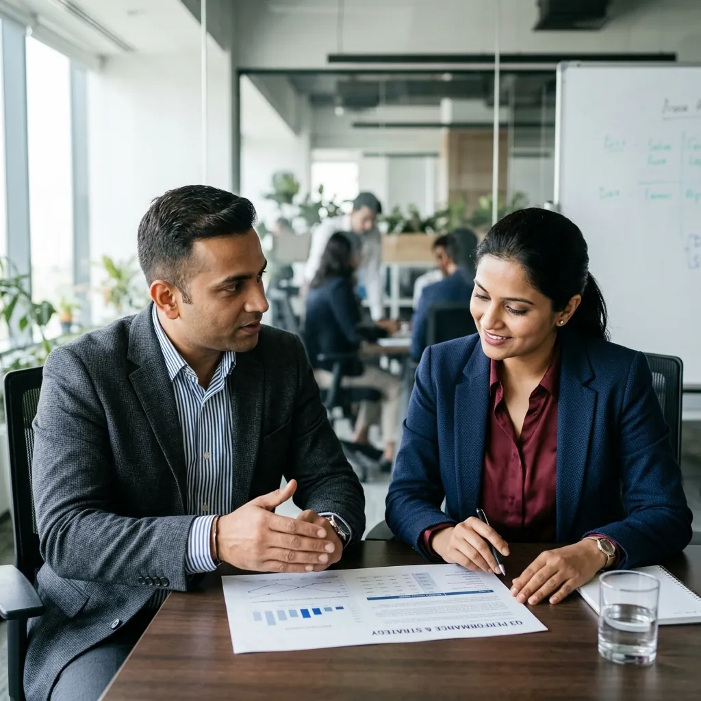 UKUBERA team of business consultants collaborating in a modern office